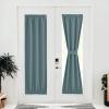 image:imageNICETOWN Door Curtain Panel Grey French Door Curtains Blackout Thermal Insulated Curtain Sidelight Privacy for WindowLiving RoomDoorwaysClassroom 25W by 72L inches 1 PanelGreyish Blue