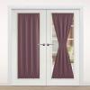 image:imageNICETOWN Door Curtain Panel Grey French Door Curtains Blackout Thermal Insulated Curtain Sidelight Privacy for WindowLiving RoomDoorwaysClassroom 25W by 72L inches 1 PanelDry Rose