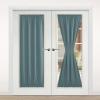 image:imageNICETOWN Door Curtain Panel Grey French Door Curtains Blackout Thermal Insulated Curtain Sidelight Privacy for WindowLiving RoomDoorwaysClassroom 25W by 72L inches 1 PanelGreyish Blue