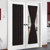 image:imageNICETOWN Door Curtain Panel Grey French Door Curtains Blackout Thermal Insulated Curtain Sidelight Privacy for WindowLiving RoomDoorwaysClassroom 25W by 72L inches 1 PanelToffee Brown