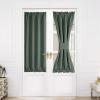 image:imageNICETOWN Door Curtain Panel Grey French Door Curtains Blackout Thermal Insulated Curtain Sidelight Privacy for WindowLiving RoomDoorwaysClassroom 25W by 72L inches 1 PanelDark Mallard