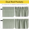 image:imageNICETOWN Door Curtain Panel Grey French Door Curtains Blackout Thermal Insulated Curtain Sidelight Privacy for WindowLiving RoomDoorwaysClassroom 25W by 72L inches 1 Panel100 Blackout  Sage Green