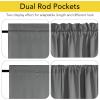 image:imageNICETOWN Door Curtain Panel Grey French Door Curtains Blackout Thermal Insulated Curtain Sidelight Privacy for WindowLiving RoomDoorwaysClassroom 25W by 72L inches 1 Panel100 Blackout  Grey