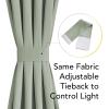 image:imageNICETOWN Door Curtain Panel Grey French Door Curtains Blackout Thermal Insulated Curtain Sidelight Privacy for WindowLiving RoomDoorwaysClassroom 25W by 72L inches 1 Panel100 Blackout  Sage Green