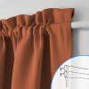 image:imageNICETOWN Door Curtain Panel Grey French Door Curtains Blackout Thermal Insulated Curtain Sidelight Privacy for WindowLiving RoomDoorwaysClassroom 25W by 72L inches 1 PanelBurnt Orange