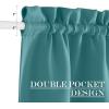 image:imageNICETOWN Door Curtain Panel Grey French Door Curtains Blackout Thermal Insulated Curtain Sidelight Privacy for WindowLiving RoomDoorwaysClassroom 25W by 72L inches 1 PanelSea Teal
