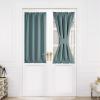 image:imageNICETOWN Door Curtain Panel Grey French Door Curtains Blackout Thermal Insulated Curtain Sidelight Privacy for WindowLiving RoomDoorwaysClassroom 25W by 72L inches 1 PanelGreyish Blue