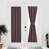 image:imageNICETOWN Door Curtain Panel Grey French Door Curtains Blackout Thermal Insulated Curtain Sidelight Privacy for WindowLiving RoomDoorwaysClassroom 25W by 72L inches 1 PanelDry Rose