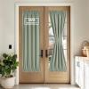 image:imageNICETOWN Door Curtain Panel Grey French Door Curtains Blackout Thermal Insulated Curtain Sidelight Privacy for WindowLiving RoomDoorwaysClassroom 25W by 72L inches 1 Panel100 Blackout  Sage Green