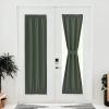 image:imageNICETOWN Door Curtain Panel Grey French Door Curtains Blackout Thermal Insulated Curtain Sidelight Privacy for WindowLiving RoomDoorwaysClassroom 25W by 72L inches 1 PanelDark Mallard