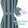 image:imageNICETOWN Door Curtain Panel Grey French Door Curtains Blackout Thermal Insulated Curtain Sidelight Privacy for WindowLiving RoomDoorwaysClassroom 25W by 72L inches 1 PanelGreyish Blue