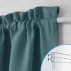 image:imageNICETOWN Door Curtain Panel Grey French Door Curtains Blackout Thermal Insulated Curtain Sidelight Privacy for WindowLiving RoomDoorwaysClassroom 25W by 72L inches 1 PanelSea Teal