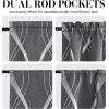 image:imageNICETOWN Door Curtain Panel Grey French Door Curtains Blackout Thermal Insulated Curtain Sidelight Privacy for WindowLiving RoomDoorwaysClassroom 25W by 72L inches 1 PanelFoil Gray