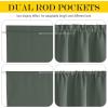 image:imageNICETOWN Door Curtain Panel Grey French Door Curtains Blackout Thermal Insulated Curtain Sidelight Privacy for WindowLiving RoomDoorwaysClassroom 25W by 72L inches 1 PanelDark Mallard