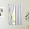 image:imageNICETOWN Door Curtain Panel Grey French Door Curtains Blackout Thermal Insulated Curtain Sidelight Privacy for WindowLiving RoomDoorwaysClassroom 25W by 72L inches 1 PanelWith Pole  Greyish White