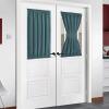 image:imageNICETOWN Door Curtain Panel Grey French Door Curtains Blackout Thermal Insulated Curtain Sidelight Privacy for WindowLiving RoomDoorwaysClassroom 25W by 72L inches 1 PanelSea Teal