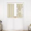 image:imageNICETOWN Door Curtain Panel Grey French Door Curtains Blackout Thermal Insulated Curtain Sidelight Privacy for WindowLiving RoomDoorwaysClassroom 25W by 72L inches 1 PanelLight Beige