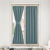 image:imageNICETOWN Door Curtain Panel Grey French Door Curtains Blackout Thermal Insulated Curtain Sidelight Privacy for WindowLiving RoomDoorwaysClassroom 25W by 72L inches 1 PanelGreyish Blue