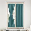 image:imageNICETOWN Door Curtain Panel Grey French Door Curtains Blackout Thermal Insulated Curtain Sidelight Privacy for WindowLiving RoomDoorwaysClassroom 25W by 72L inches 1 PanelSea Teal
