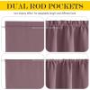 image:imageNICETOWN Door Curtain Panel Grey French Door Curtains Blackout Thermal Insulated Curtain Sidelight Privacy for WindowLiving RoomDoorwaysClassroom 25W by 72L inches 1 PanelDry Rose