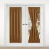 image:imageNICETOWN Door Curtain Panel Grey French Door Curtains Blackout Thermal Insulated Curtain Sidelight Privacy for WindowLiving RoomDoorwaysClassroom 25W by 72L inches 1 PanelGold Brown