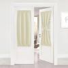 image:imageNICETOWN Door Curtain Panel Grey French Door Curtains Blackout Thermal Insulated Curtain Sidelight Privacy for WindowLiving RoomDoorwaysClassroom 25W by 72L inches 1 PanelLight Beige