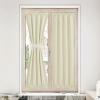 image:imageNICETOWN Door Curtain Panel Grey French Door Curtains Blackout Thermal Insulated Curtain Sidelight Privacy for WindowLiving RoomDoorwaysClassroom 25W by 72L inches 1 PanelLight Beige