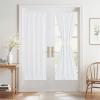 image:imageNICETOWN Door Curtain Panel Grey French Door Curtains Blackout Thermal Insulated Curtain Sidelight Privacy for WindowLiving RoomDoorwaysClassroom 25W by 72L inches 1 PanelWhite