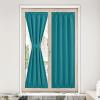 image:imageNICETOWN Door Curtain Panel Grey French Door Curtains Blackout Thermal Insulated Curtain Sidelight Privacy for WindowLiving RoomDoorwaysClassroom 25W by 72L inches 1 PanelPeacock Teal