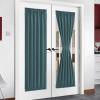 image:imageNICETOWN Door Curtain Panel Grey French Door Curtains Blackout Thermal Insulated Curtain Sidelight Privacy for WindowLiving RoomDoorwaysClassroom 25W by 72L inches 1 PanelSea Teal