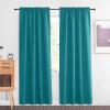 image:imageNICETOWN Door Curtain Panel Grey French Door Curtains Blackout Thermal Insulated Curtain Sidelight Privacy for WindowLiving RoomDoorwaysClassroom 25W by 72L inches 1 PanelPeacock Teal