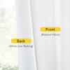 image:imageNICETOWN Door Curtain Panel Grey French Door Curtains Blackout Thermal Insulated Curtain Sidelight Privacy for WindowLiving RoomDoorwaysClassroom 25W by 72L inches 1 PanelWhite