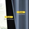 image:imageNICETOWN Door Curtain Panel Grey French Door Curtains Blackout Thermal Insulated Curtain Sidelight Privacy for WindowLiving RoomDoorwaysClassroom 25W by 72L inches 1 Panel100 Blackout  Stone Blue