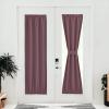 image:imageNICETOWN Door Curtain Panel Grey French Door Curtains Blackout Thermal Insulated Curtain Sidelight Privacy for WindowLiving RoomDoorwaysClassroom 25W by 72L inches 1 PanelDry Rose