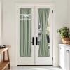 image:imageNICETOWN Door Curtain Panel Grey French Door Curtains Blackout Thermal Insulated Curtain Sidelight Privacy for WindowLiving RoomDoorwaysClassroom 25W by 72L inches 1 Panel100 Blackout  Sage Green