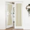 image:imageNICETOWN Door Curtain Panel Grey French Door Curtains Blackout Thermal Insulated Curtain Sidelight Privacy for WindowLiving RoomDoorwaysClassroom 25W by 72L inches 1 PanelLight Beige