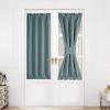 image:imageNICETOWN Door Curtain Panel Grey French Door Curtains Blackout Thermal Insulated Curtain Sidelight Privacy for WindowLiving RoomDoorwaysClassroom 25W by 72L inches 1 PanelGreyish Blue