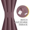image:imageNICETOWN Door Curtain Panel Grey French Door Curtains Blackout Thermal Insulated Curtain Sidelight Privacy for WindowLiving RoomDoorwaysClassroom 25W by 72L inches 1 PanelDry Rose