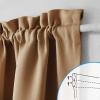 image:imageNICETOWN Door Curtain Panel Grey French Door Curtains Blackout Thermal Insulated Curtain Sidelight Privacy for WindowLiving RoomDoorwaysClassroom 25W by 72L inches 1 PanelGold Brown