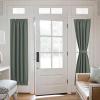image:imageNICETOWN Door Curtain Panel Grey French Door Curtains Blackout Thermal Insulated Curtain Sidelight Privacy for WindowLiving RoomDoorwaysClassroom 25W by 72L inches 1 PanelDark Mallard