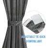 image:imageNICETOWN Door Curtain Panel Grey French Door Curtains Blackout Thermal Insulated Curtain Sidelight Privacy for WindowLiving RoomDoorwaysClassroom 25W by 72L inches 1 PanelVelvetgrey