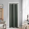 image:imageNICETOWN Door Curtain Panel Grey French Door Curtains Blackout Thermal Insulated Curtain Sidelight Privacy for WindowLiving RoomDoorwaysClassroom 25W by 72L inches 1 PanelDark Mallard