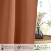 image:imageNICETOWN Door Curtain Panel Grey French Door Curtains Blackout Thermal Insulated Curtain Sidelight Privacy for WindowLiving RoomDoorwaysClassroom 25W by 72L inches 1 PanelBurnt Orange