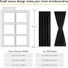 image:imageNICETOWN Door Curtain Panel Grey French Door Curtains Blackout Thermal Insulated Curtain Sidelight Privacy for WindowLiving RoomDoorwaysClassroom 25W by 72L inches 1 Panel100 Blackout  Black