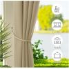 image:imageNICETOWN Weighted Outdoor Curtains for Patio Waterproof 84 inches Long 2 Panels Windproof Drapes Top amp Bottom Grommets Thermal Insulated Blinds Keep Privacy for YardPorch Biscotti Beige 52 WideTaupe