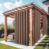 image:imageNICETOWN Weighted Outdoor Curtains for Patio Waterproof 84 inches Long 2 Panels Windproof Drapes Top amp Bottom Grommets Thermal Insulated Blinds Keep Privacy for YardPorch Biscotti Beige 52 WideTan