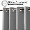 image:imageNICETOWN Weighted Outdoor Curtains for Patio Waterproof 84 inches Long 2 Panels Windproof Drapes Top amp Bottom Grommets Thermal Insulated Blinds Keep Privacy for YardPorch Biscotti Beige 52 WideSilver Gray