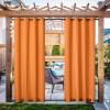 image:imageNICETOWN Weighted Outdoor Curtains for Patio Waterproof 84 inches Long 2 Panels Windproof Drapes Top amp Bottom Grommets Thermal Insulated Blinds Keep Privacy for YardPorch Biscotti Beige 52 WideOrange