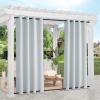 image:imageNICETOWN Weighted Outdoor Curtains for Patio Waterproof 84 inches Long 2 Panels Windproof Drapes Top amp Bottom Grommets Thermal Insulated Blinds Keep Privacy for YardPorch Biscotti Beige 52 WideGreyish White