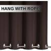 image:imageNICETOWN Weighted Outdoor Curtains for Patio Waterproof 84 inches Long 2 Panels Windproof Drapes Top amp Bottom Grommets Thermal Insulated Blinds Keep Privacy for YardPorch Biscotti Beige 52 WideToffee Brown